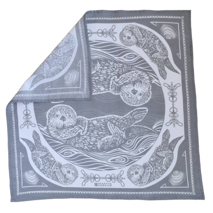 Hearth and Harrow - Wholesale Bandana - Unisex - Otter Bandana - 100% Cotton - Nautical Print - Hanky Ascot