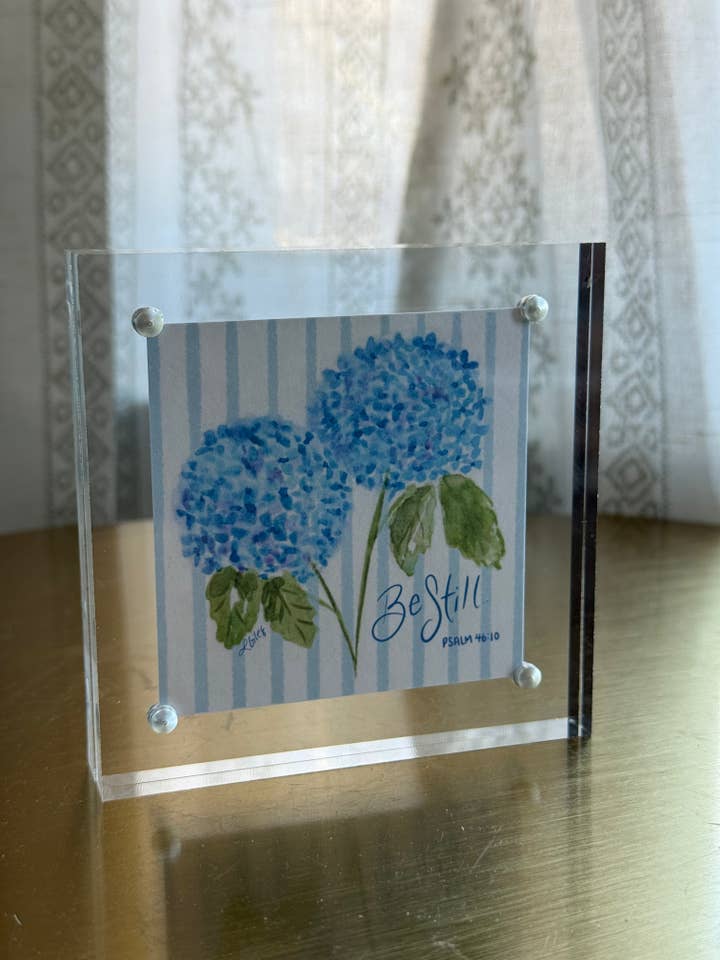 Psalm 46:10 Scripture Block for wholesale by Laura Giles Art