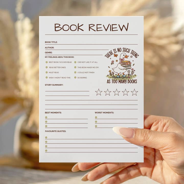 No such thing Book Review Notepad for wholesale by Peachi Lane