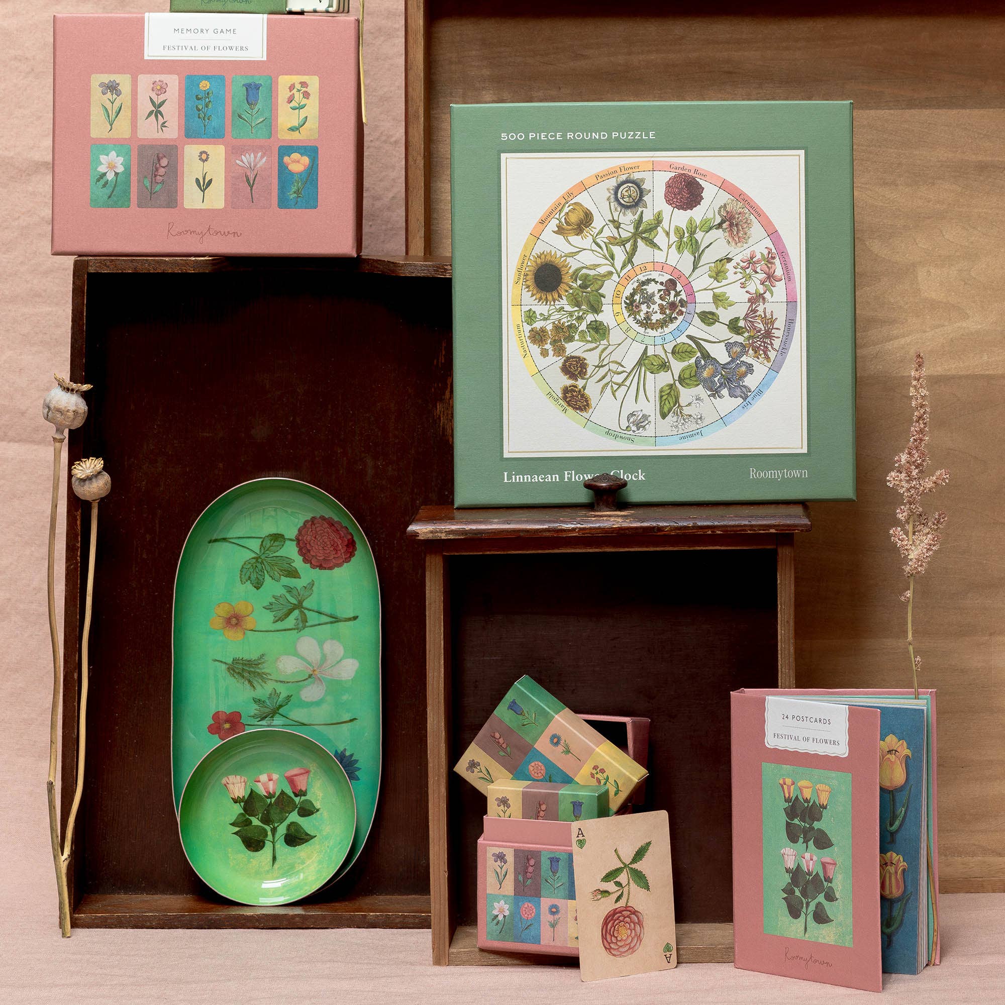 Roomytown Inc - Wholesale Puzzle - Adult - 500-Piece Round Jigsaw Puzzle - Flower Clock4