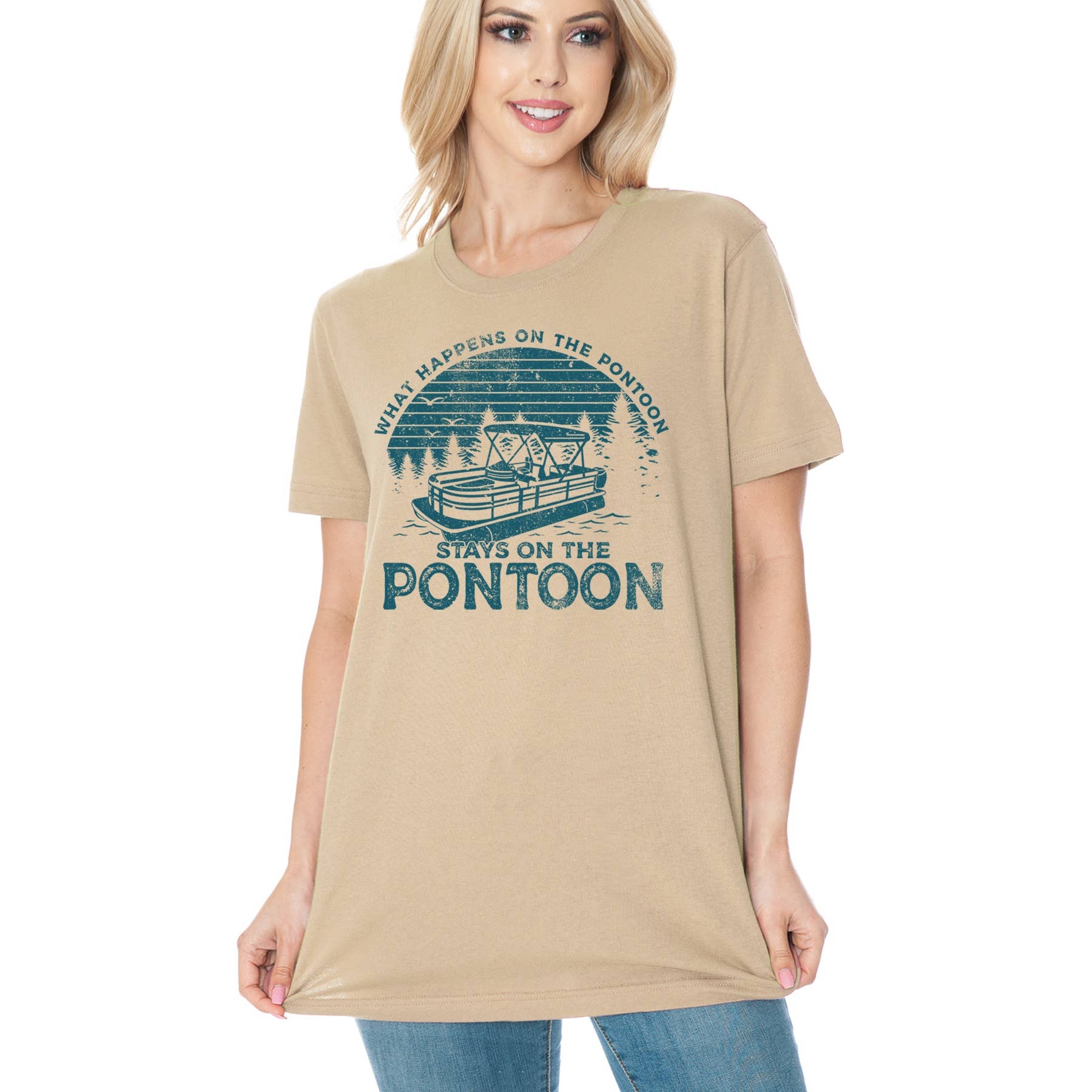 Amused by Blue – Großhandel T-Shirt mit Siebdruck – Damen – PONTON3