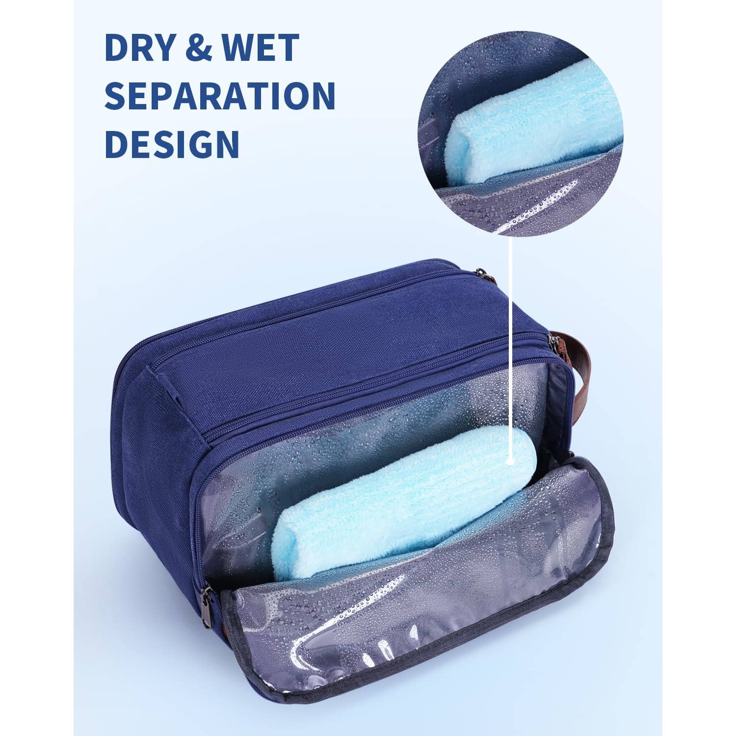 wandf – Engroshandel Toilettaske - Unisex – Canvas & læder Dopp Kit rejse vandafvisende barbertaske36