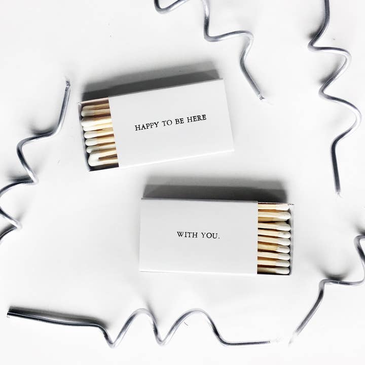 Studio Portmanteau - Wholesale Matches - Custom Text DOUBLE-SIDED Foil Emboss Matchbox | Smaller Font
