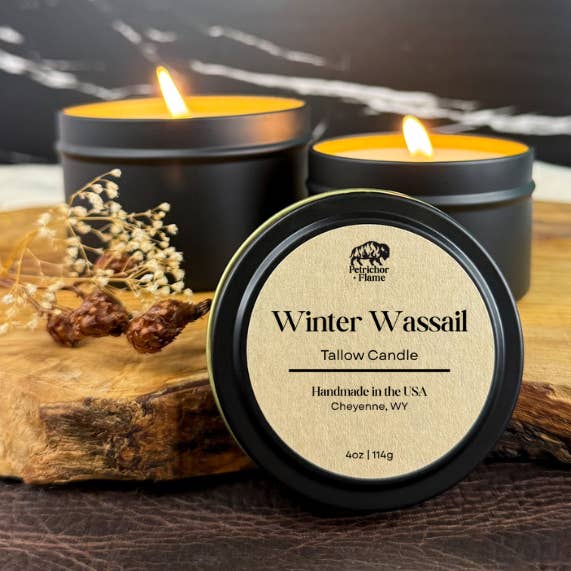 Tallow Candle - Winter Wassail for wholesale by Petrichor+Flame