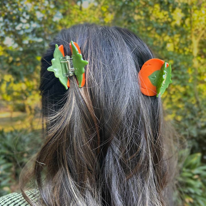 New Heights Studio - Wholesale Hair Clip - Women's - "Persimmon" Acetate Hair Claw, Mid-Autumn Festival Accessory5