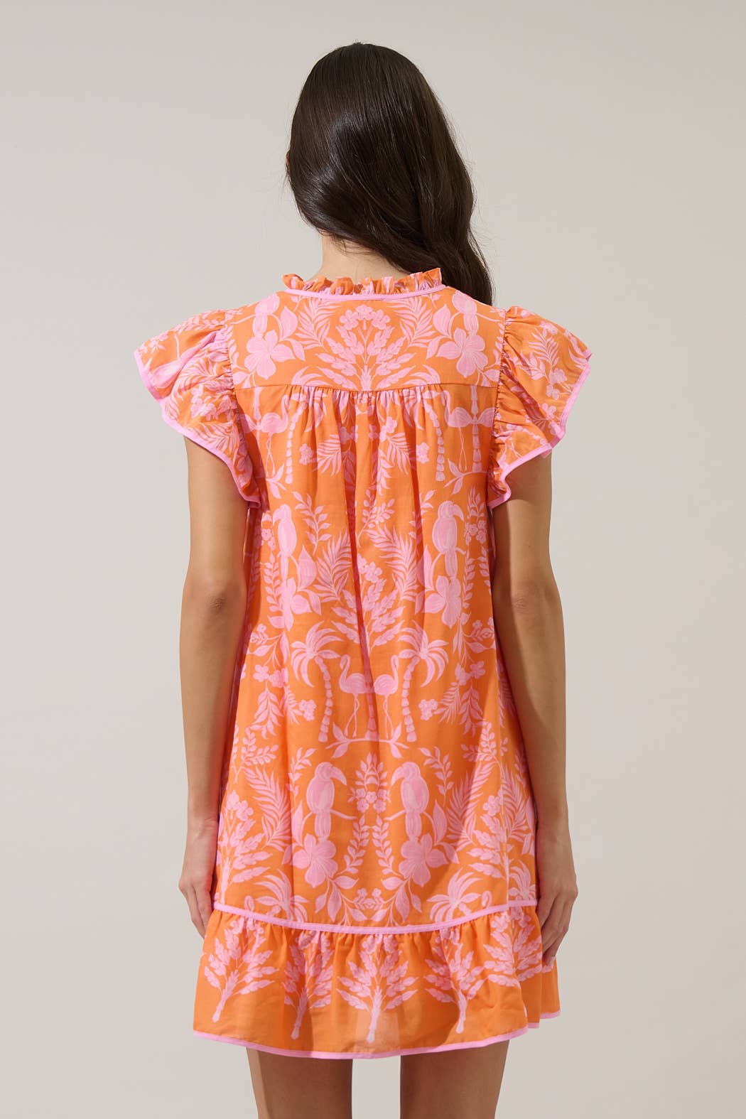 Sugarlips - Vendita all'ingrosso Vestito - Donna - Abito Mini a Tunica Ebba Floreale Davina10