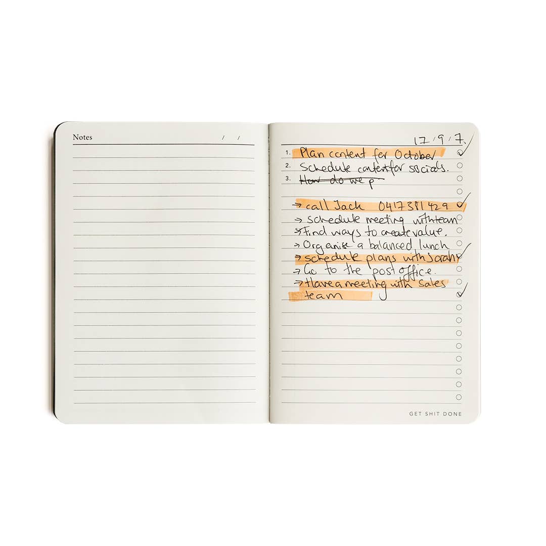 MOXON – wholesale Notebook – MiGoals | Get Shit Done Minimal A6 10