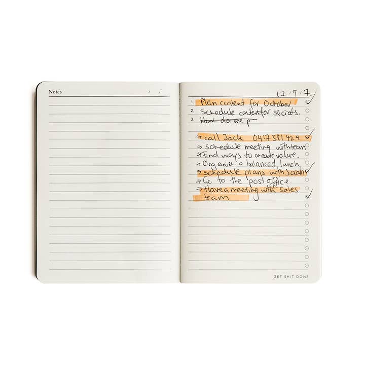 MOXON - Wholesale Notitieboekje - MiGoals | Get Shirt Done Minimal A6 10