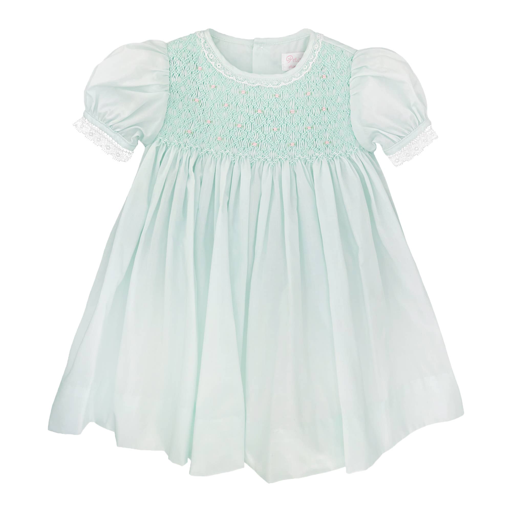 Petit Ami & Zubels - Wholesale Dress - Baby - Fully Smocked Dress with French Lace