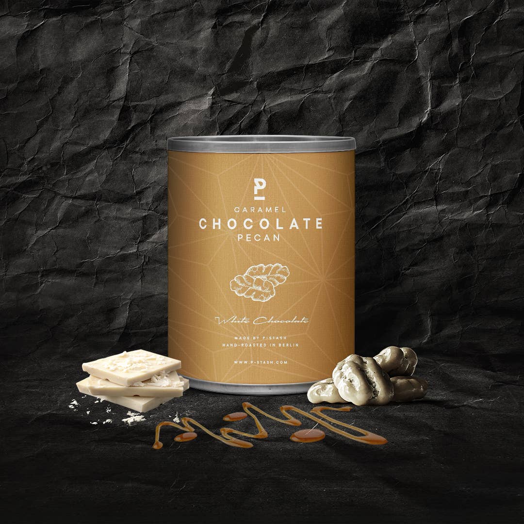 P-Stash - Wholesale Chocolate Covered Sweets - 12x Pecan nut - White chocolate with caramel - Mini 60g3