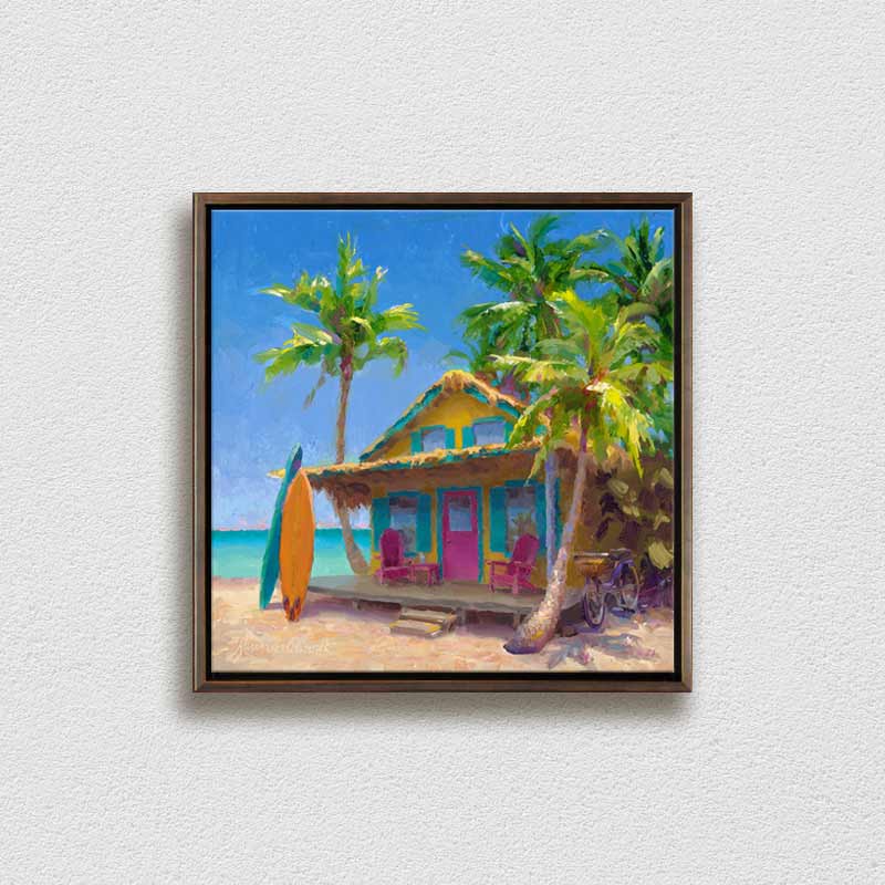 Whitworth Gallery - Wholesale Painting/Drawing - Surf Shack - Signed Artist Canvas of Hawaiian Beach Cottage by Karen Whitworth7