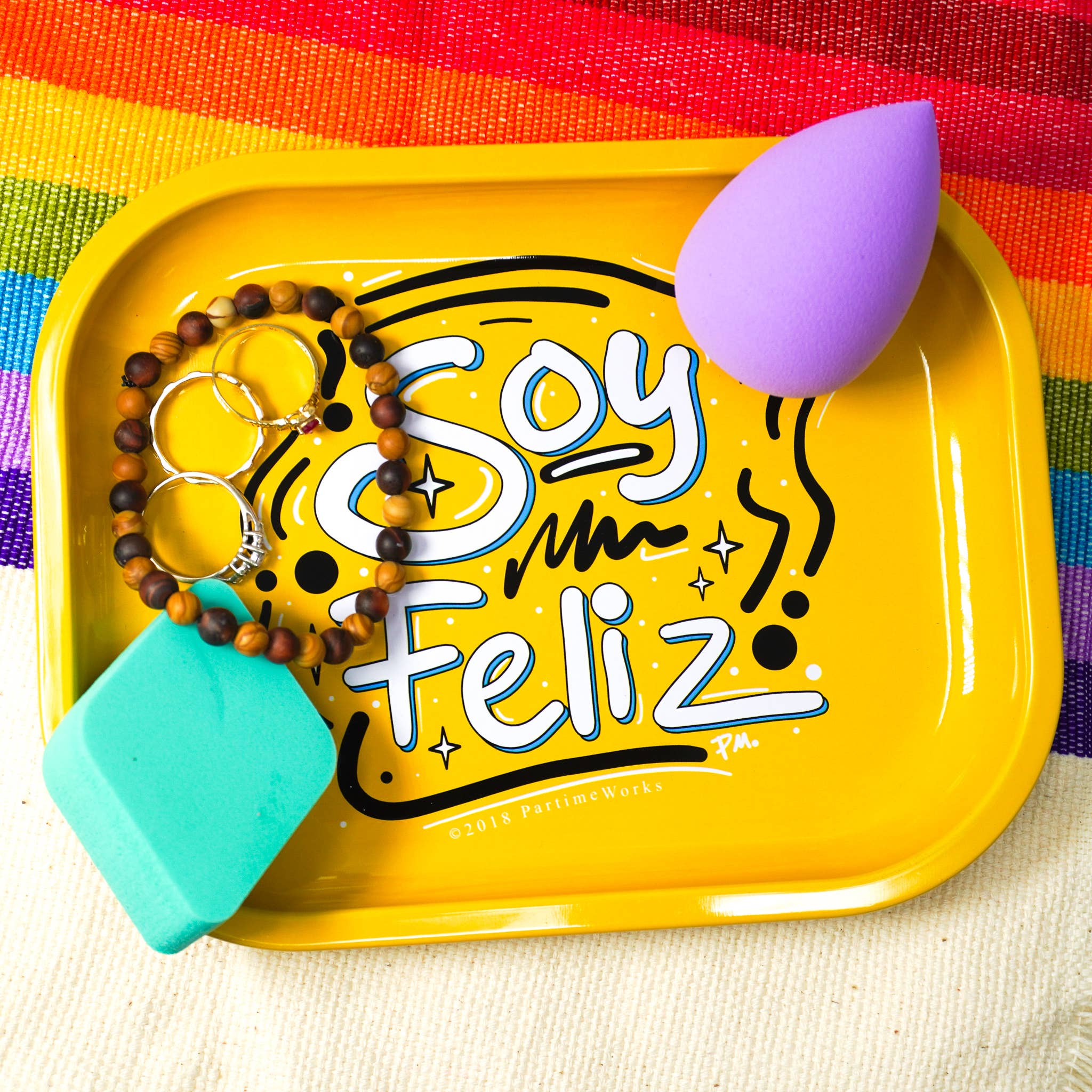 PARTIMEWORKS - Wholesale Decorative Tray - Soy Feliz Novelty Tray24
