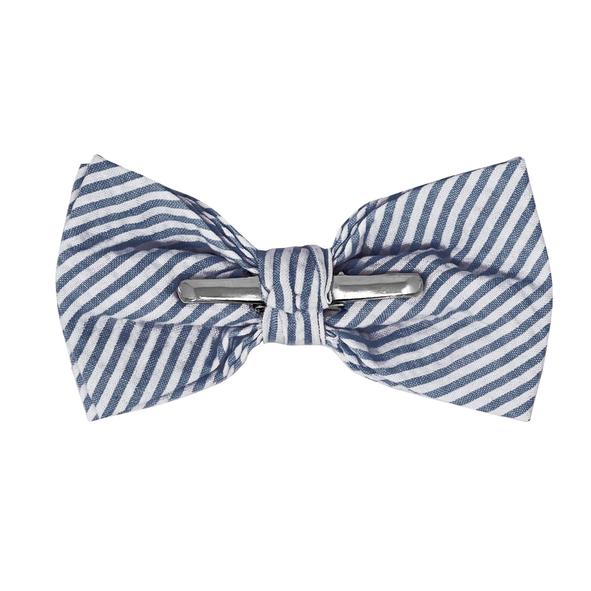 Jacob Alexander - Wholesale Bow Tie - Men's - Men's Seersucker Striped Bow Tie50