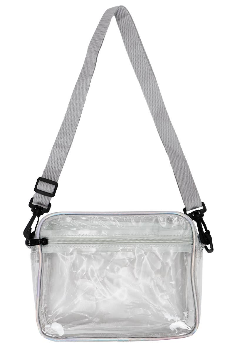 Cap Zone - Wholesale Crossbody Bag - Unisex - Clear PVC Crossbody Messenger Travel Bag11