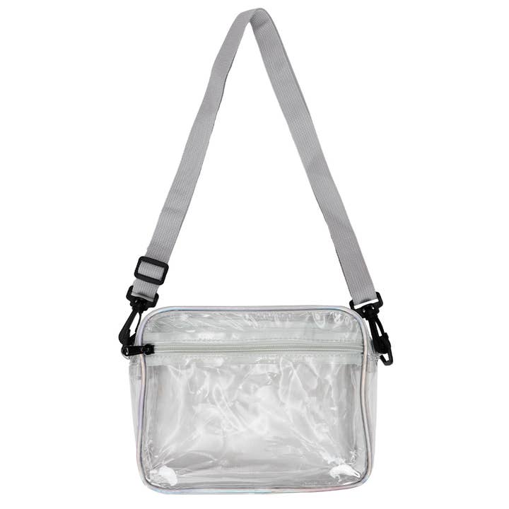 Cap Zone - Wholesale Crossbody Bag - Unisex - Clear PVC Crossbody Messenger Travel Bag11