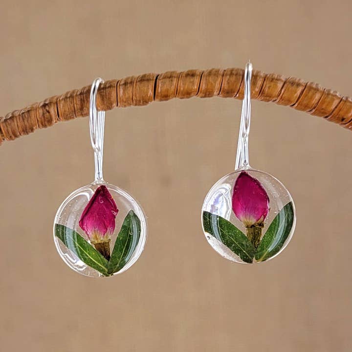 Sadie Green's Jewelry - Wholesale Dangle Earrings - Round Flower Earring XEMR-E3