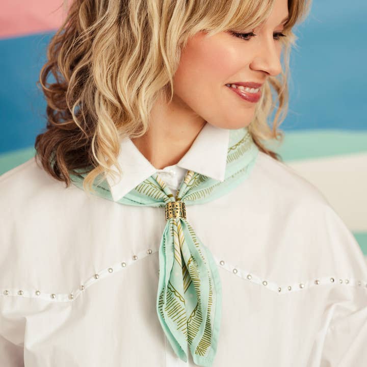 Handker Bandanas - Wholesale Bandana - Women's - Tula Brass Bandana Slide Ring 0