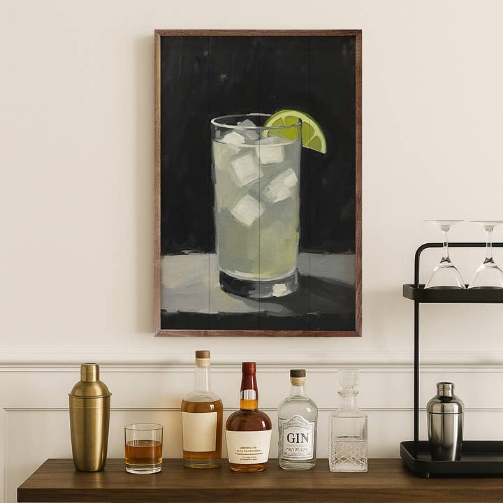 Kendrick Home - Wholesale Wood Wall Art - Gin And Tonic2