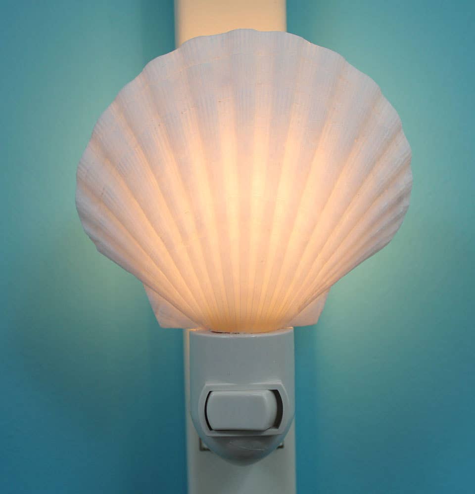 California Seashell Company - Wholesale Night Light - Irish Scallop Seashell Night Light1