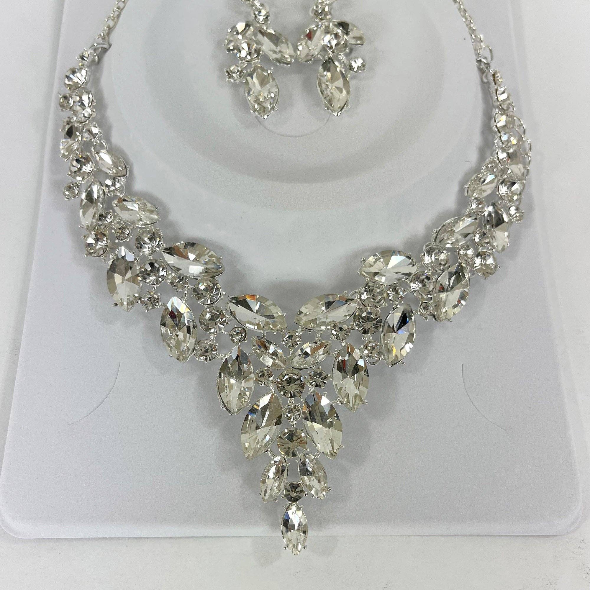 TAPA fashion - Wholesale Jewelry Set - Crystal Necklace Earring Set FJN367 (1PC)11