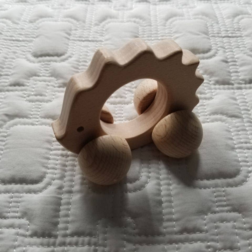 D & C TOYS - Wholesale Wood Toy - Kids - Wooden Hedgehog Car Teether