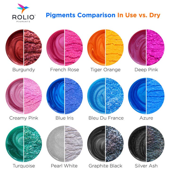 Rolio Pigments - Wholesale DIY Craft Kit - 16 oz. Epoxy Resin & 24-Color Mica Powder Bundle5