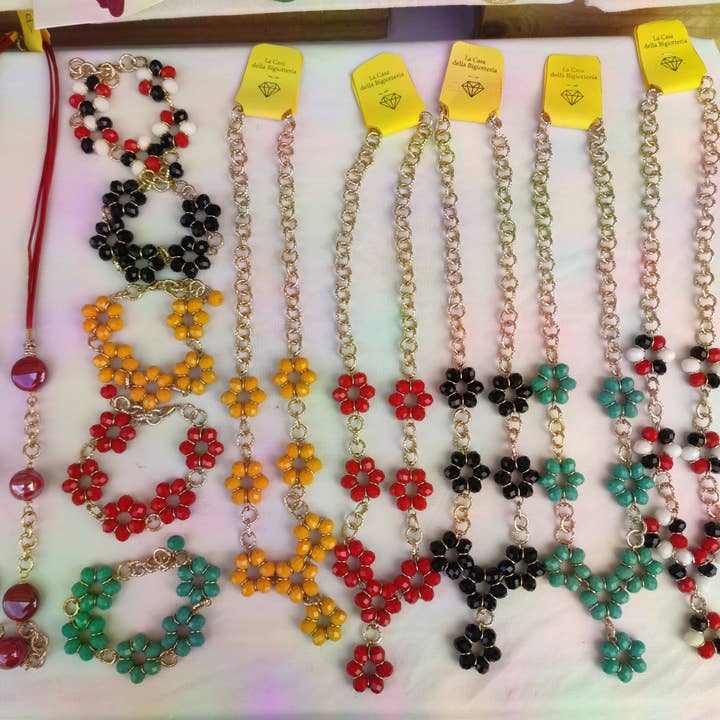 La Casa Della Bigiotteria - Wholesale Jewelry Set - Flower Crystals Set2