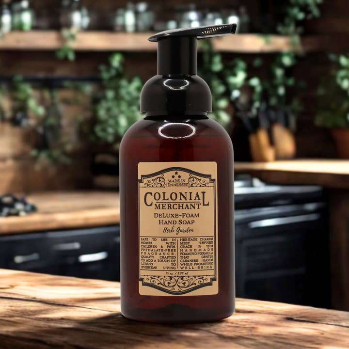 12 oz. Herb Garden Foaming Hand Soap - Basil, Mint, Cucumber for wholesale by Colonial Merchant