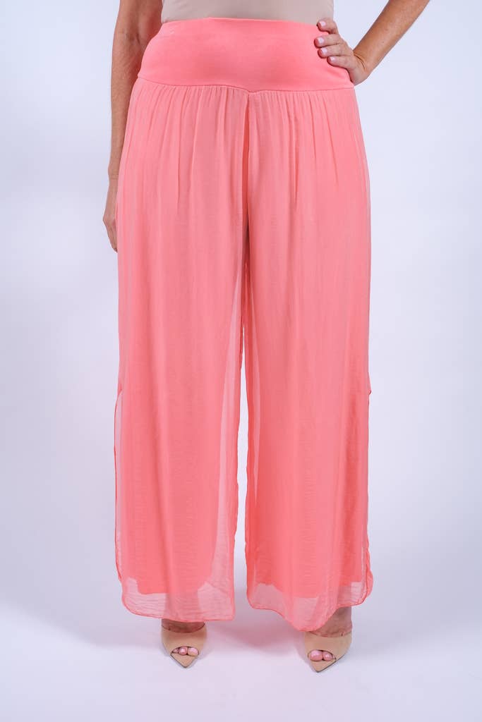 TINA Stephens Italy/Tees By Tina - Wholesale Pants - Women's - Eva Silk Side Slit Pant (PL206)24