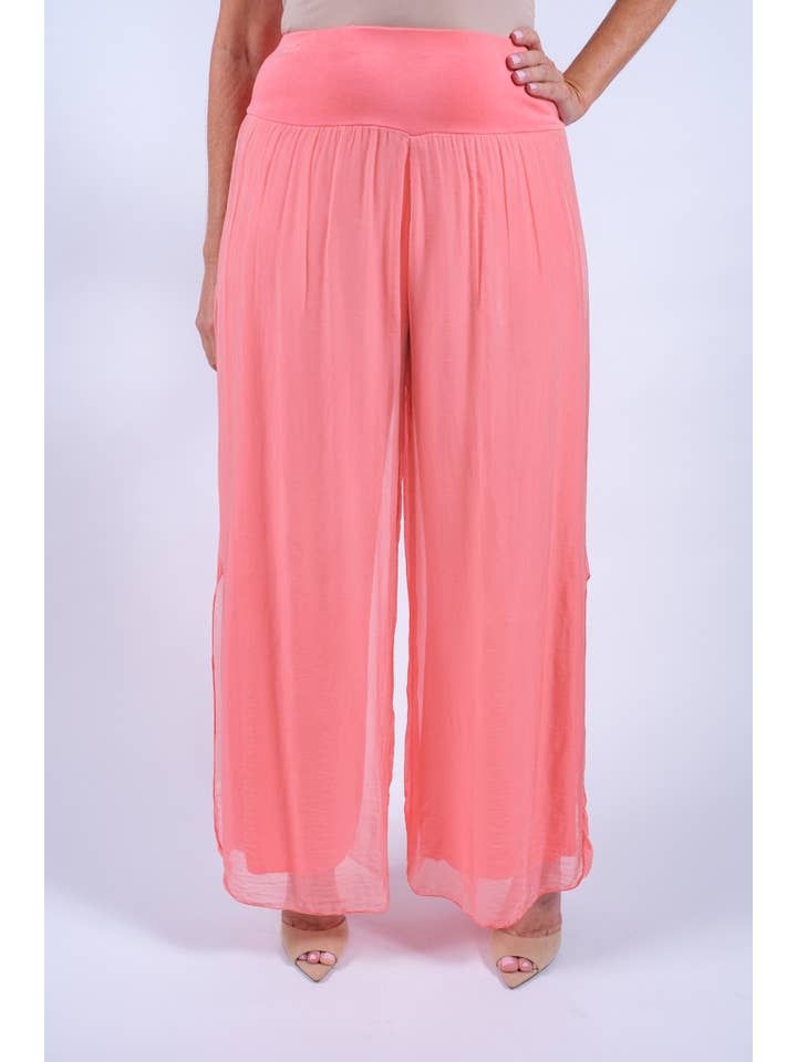 TINA Stephens Italy/Tees By Tina - Wholesale Pants - Women's - Eva Silk Side Slit Pant (PL206)24