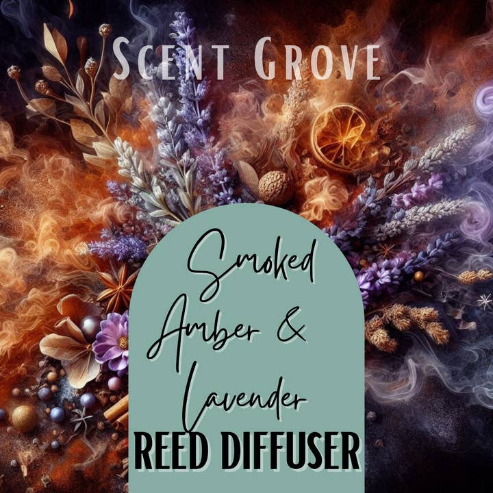Smoked Amber & Lavender Scented Reed Diffuser 200ml for wholesale by Scent Grove