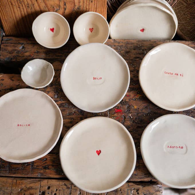 Semear - Wholesale Decorative Plate/Dish/Bowl - Bread Plate, Affections "I love you"1