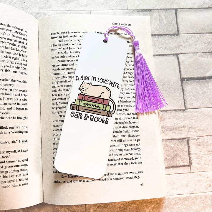 Cute cat bookmark, funny cat bookmark, handmade bookmark for wholesale by Colourful CeCe