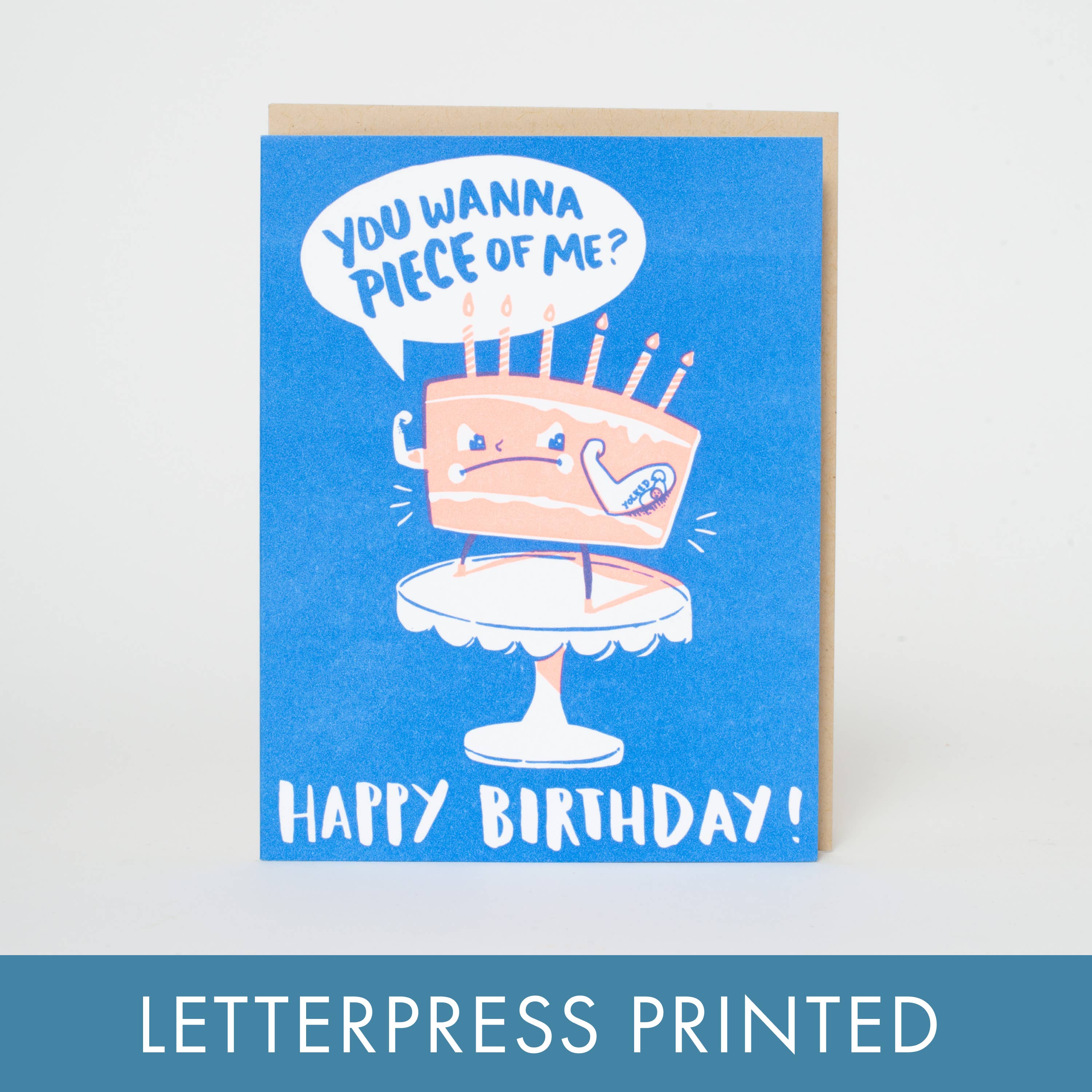 Egg Press Manufacturing - Wholesale Birthday Card - Yolked Birthday Cake Punny Letterpress Greeting Card by Hello!Lucky