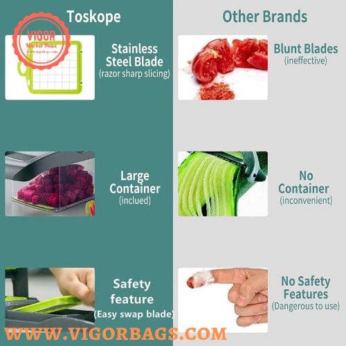 VIGOR - Wholesale Kitchen Tool/Gadget - Professional Vegetable Slicer for Kitchen 12 in 17