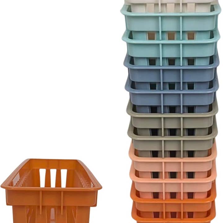 4E's Novelty 12 Pack Durable Pencil Trays in Vibrant Boho Colors for wholesale by 4E's Novelty