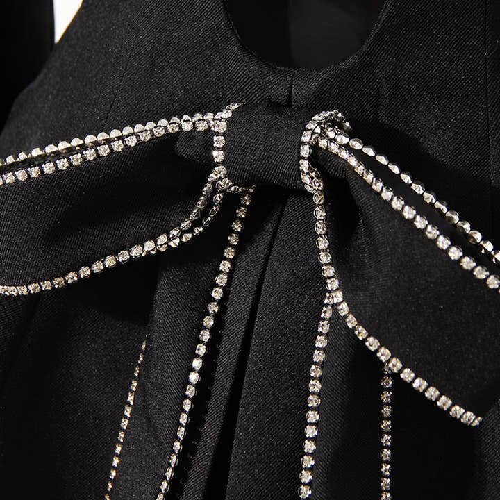 BL003 Hollow Out Blazer Diamond Elegant Black Blazer for wholesale on Faire7