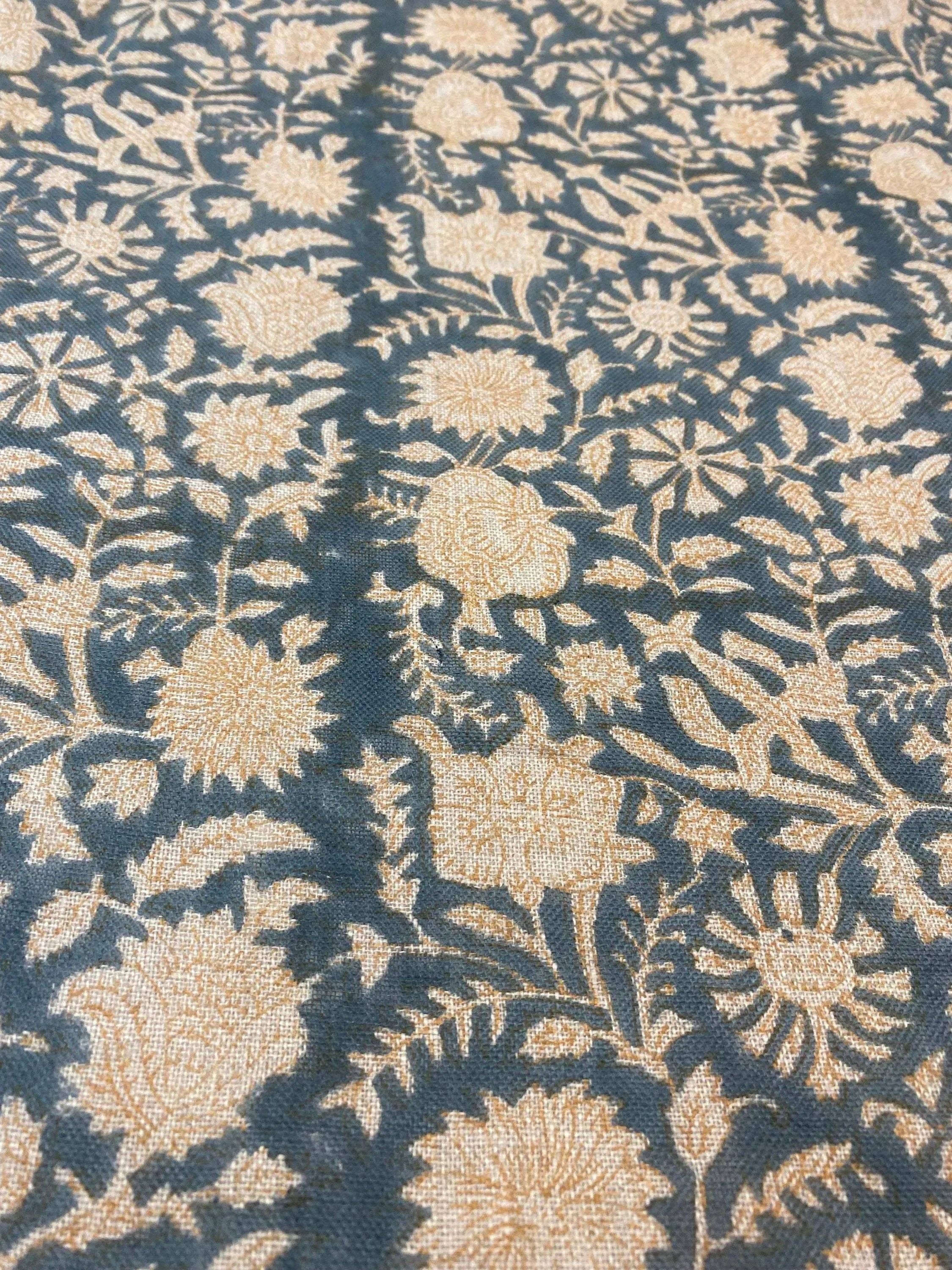 Thread To Form - Wholesale Fabric - Bradley Hand Block Printed Linen Upholstery Fabric11