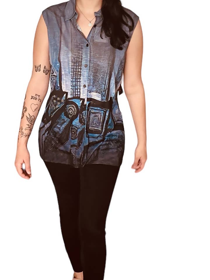 Sleeveless Button Down for wholesale by Atelier Anica