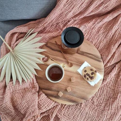 High crafty – wholesale Platter – Acacia Wood Serving Board with Beveled Edge Rustic Platter1