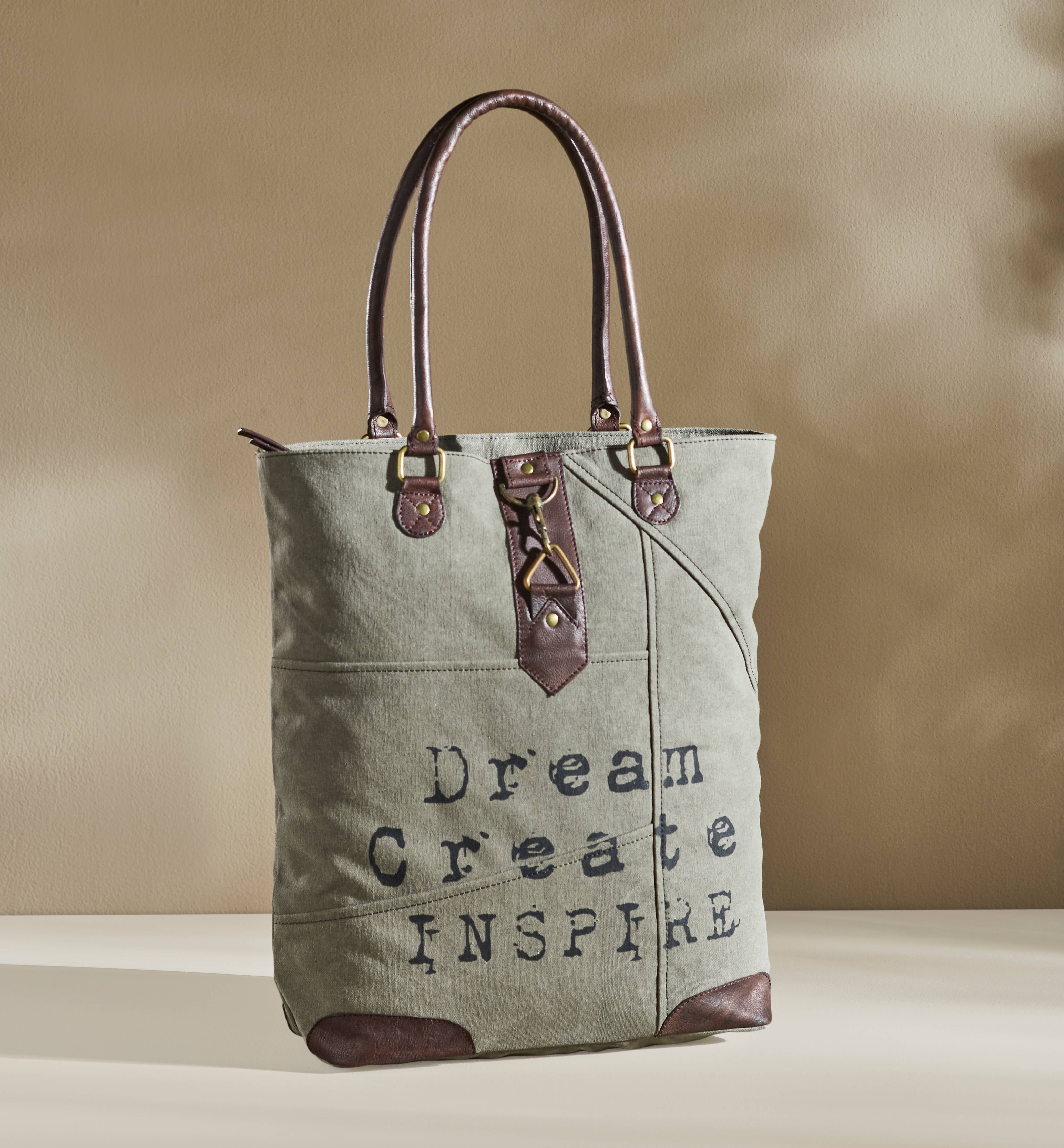 Mona B. - Vendita all'ingrosso Borsa tote - Donna - Borsa Tote Donna in Tela Riciclata 'Dream Create Inspire'3