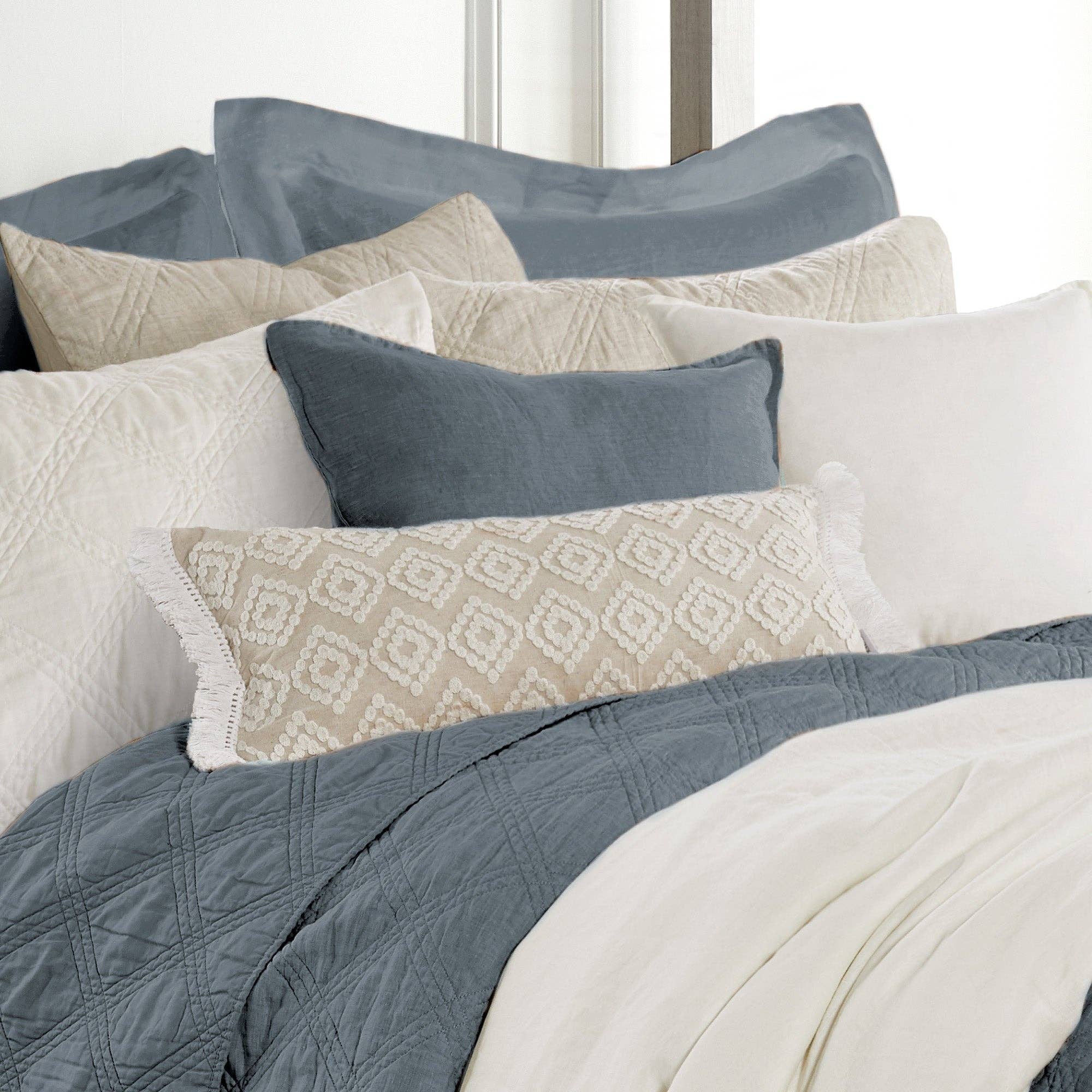 Levtex Home - Wholesale Throw Pillow Cover - French Flax Washed Linen Square Pillow Cover- Set of 232