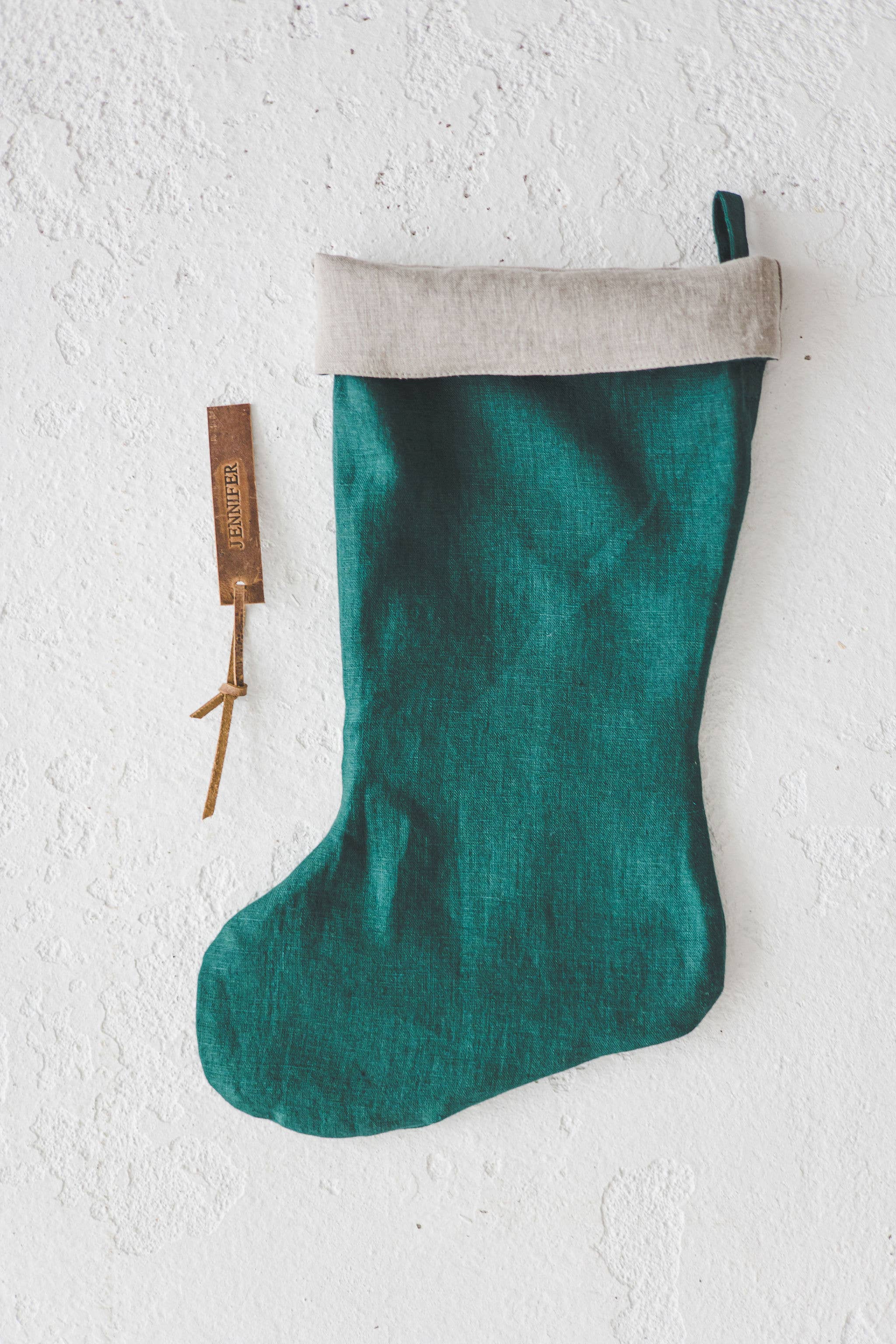 Epic Linen - Wholesale Holiday Stocking - Christmas Linen Stocking without leather tag6