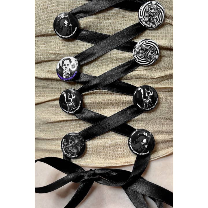 vampirefreaks – Alfinete/botão de lapela por atacado – Bottons VampireFreaks - Pacote com 5 unidades4