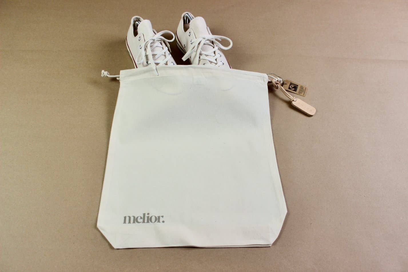 melior. - Wholesale Shoe bag – Men's - melior. Fairtrade Organic Cotton Drawstring/Shoe Bag2