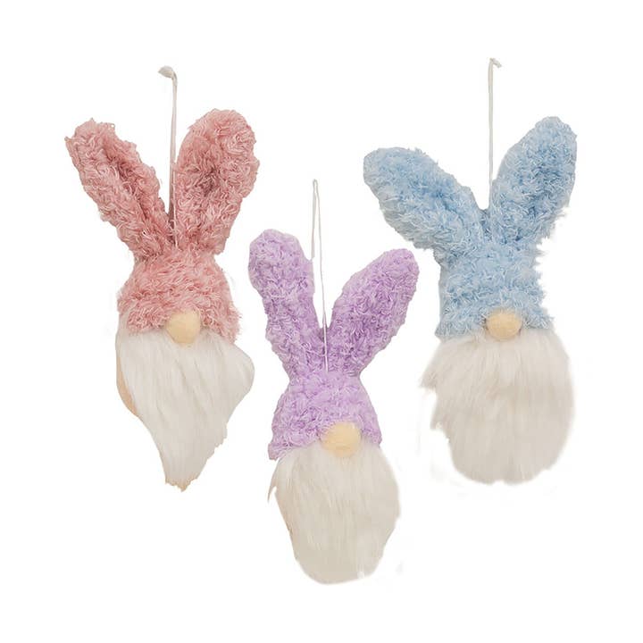 Adorno de conejo con forma de gnomo peludo, 3 unidades para venta al por mayor de Bright Ideas