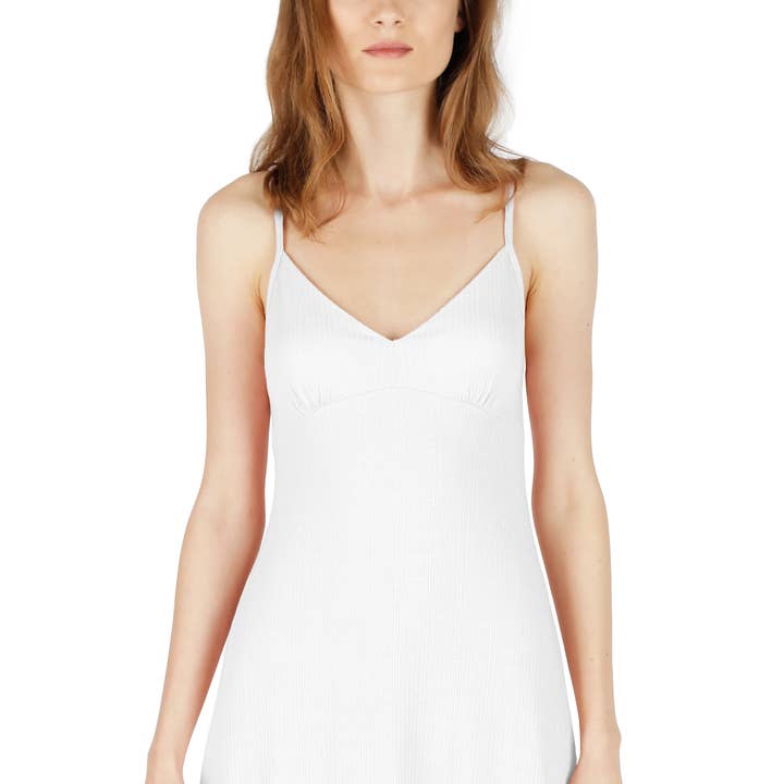 Double Layer Nightgown - Pure White for wholesale by ELMNTL