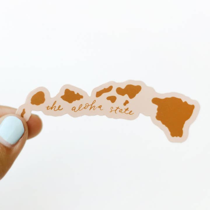 Union Made - Vente Autocollant - Autocollant Vinyle de l'État d'Aloha - Îles Hawaïennes0
