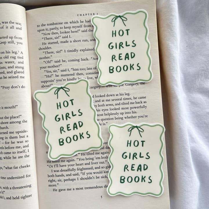 The Sunday Society - Wholesale Sticker - Hot Girls Read Books Sticker1