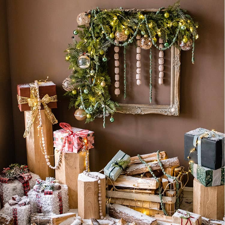 Rustic Reach - Wholesale Curtain - Solid Color Wood Beaded Cord DIY Door Curtain3